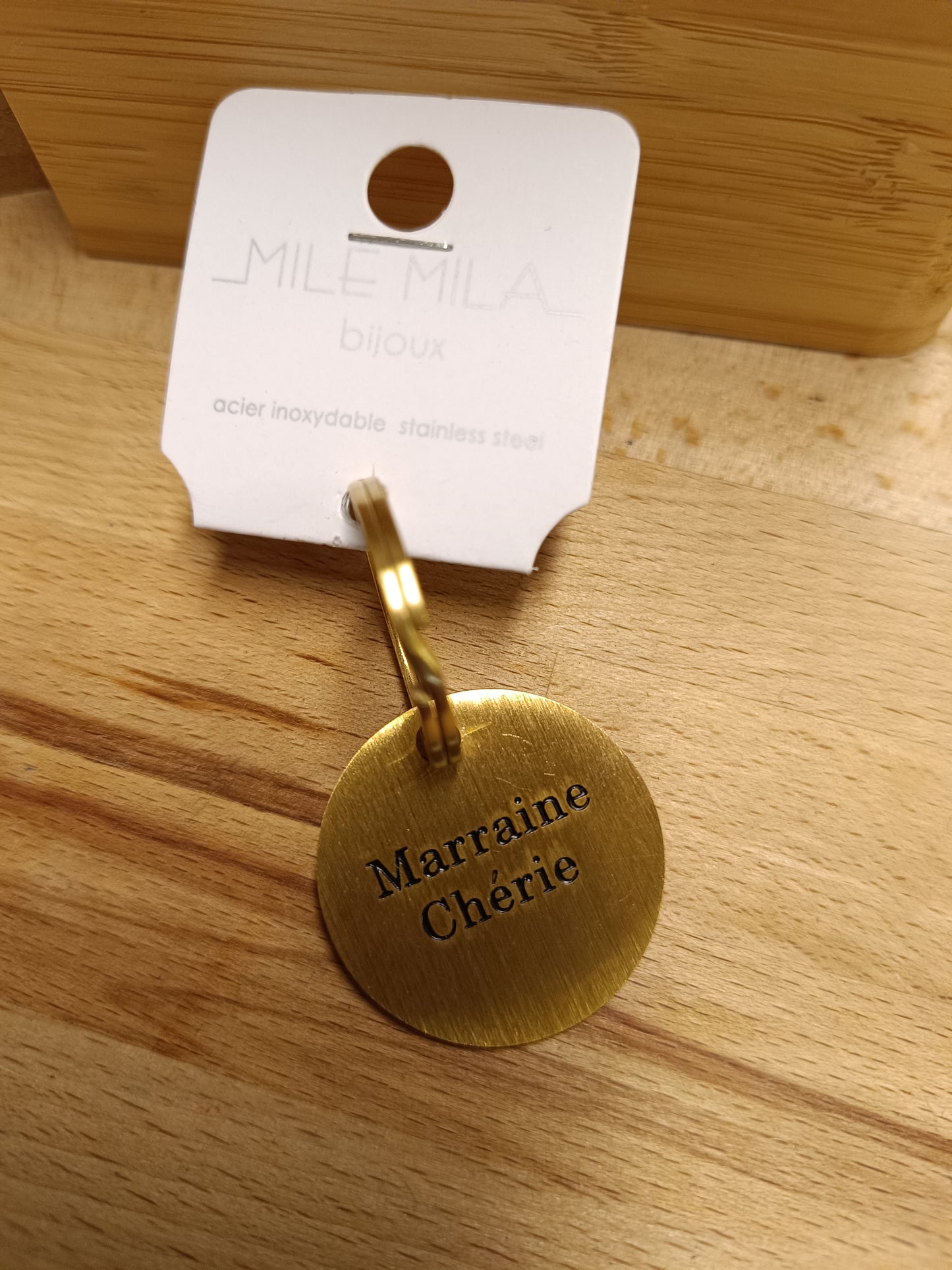 Porte clé marraine cherie