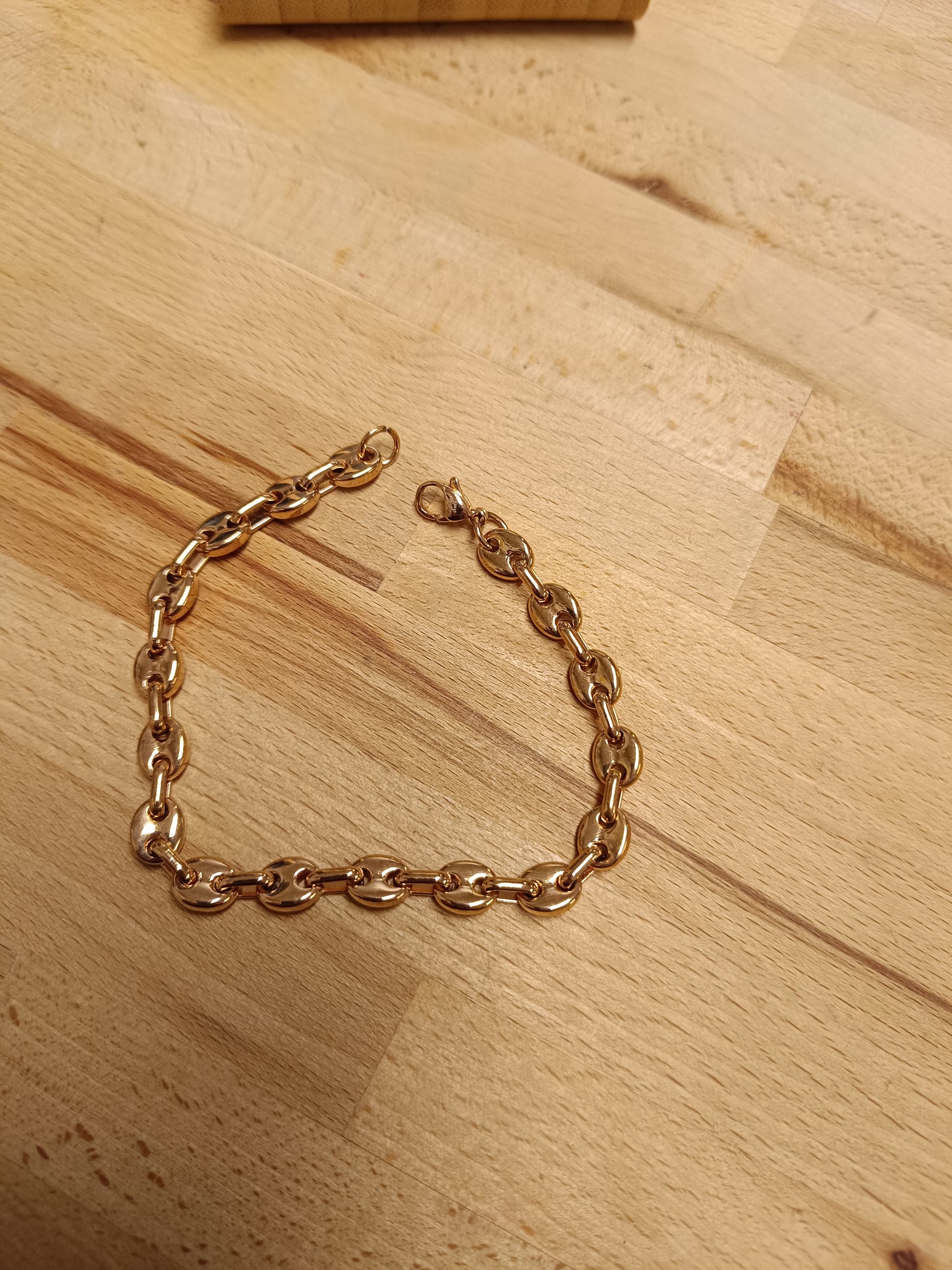 Gourmette grain de café rosé