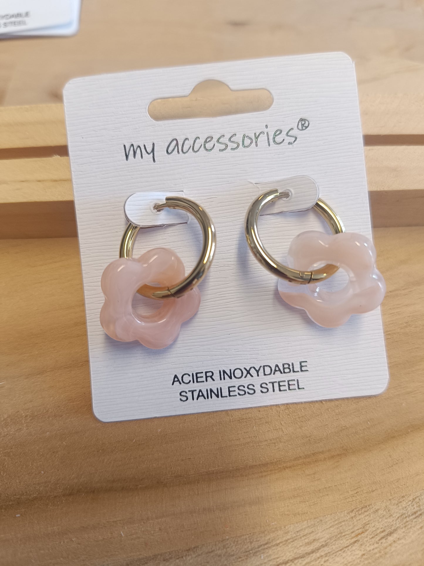 Boucles d'oreilles rose