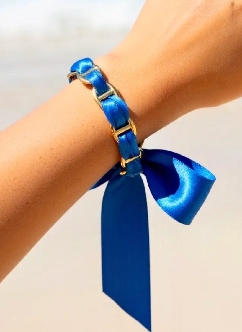 Joncs maille marine bleu
