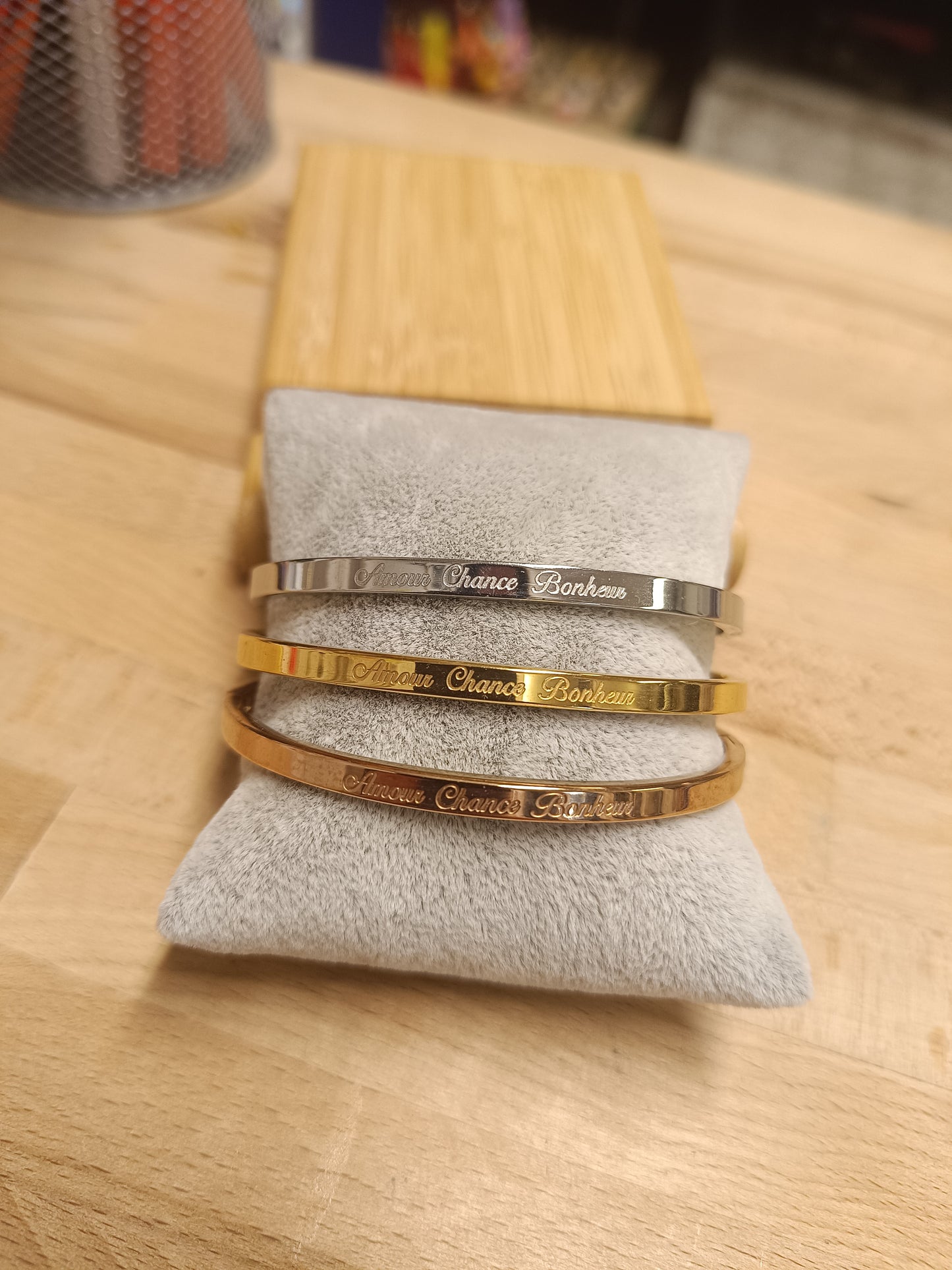 Jonc " amour chance bonheur "