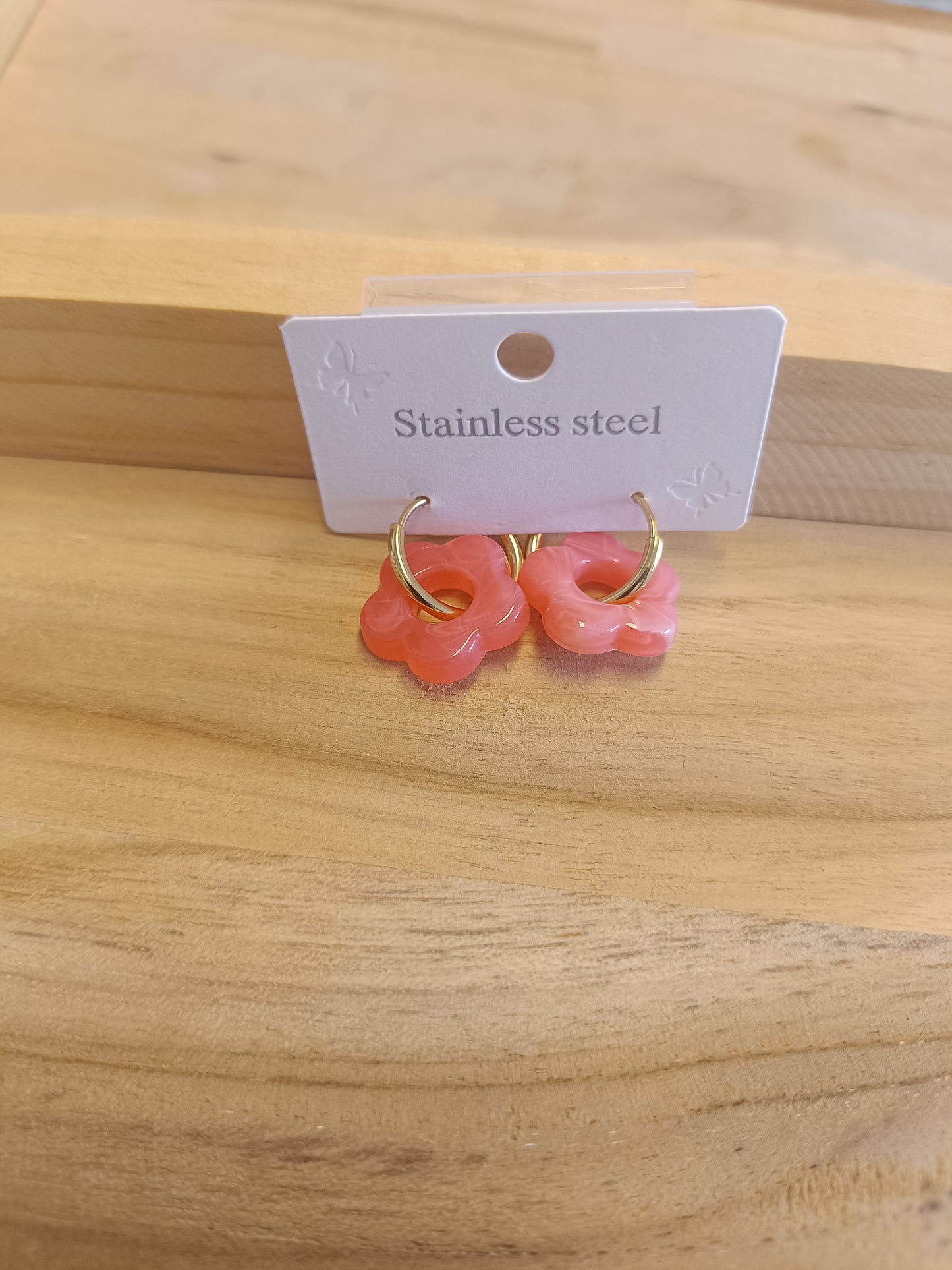 Boucles d'oreilles rose