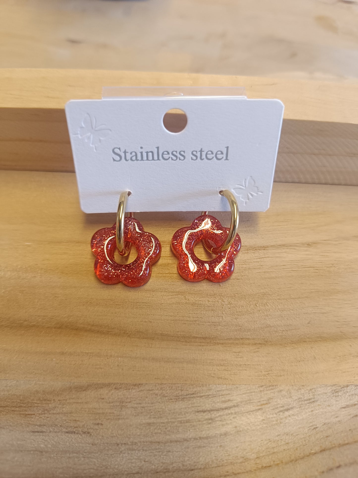 Boucles d'oreilles rouge