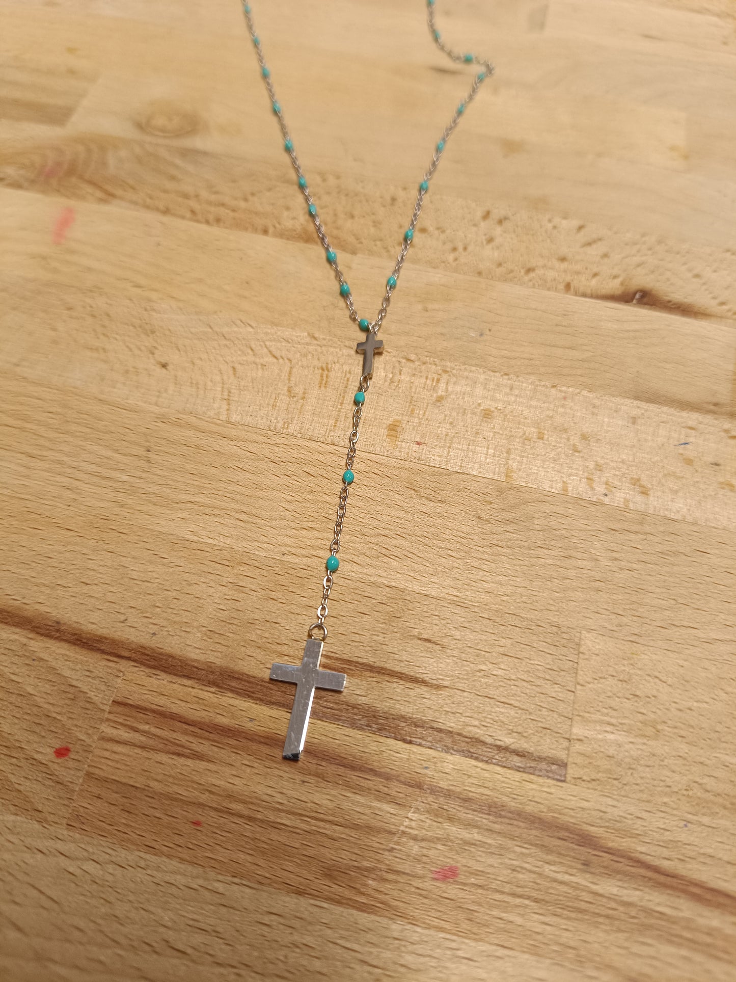 Argenté/ vert d'eau