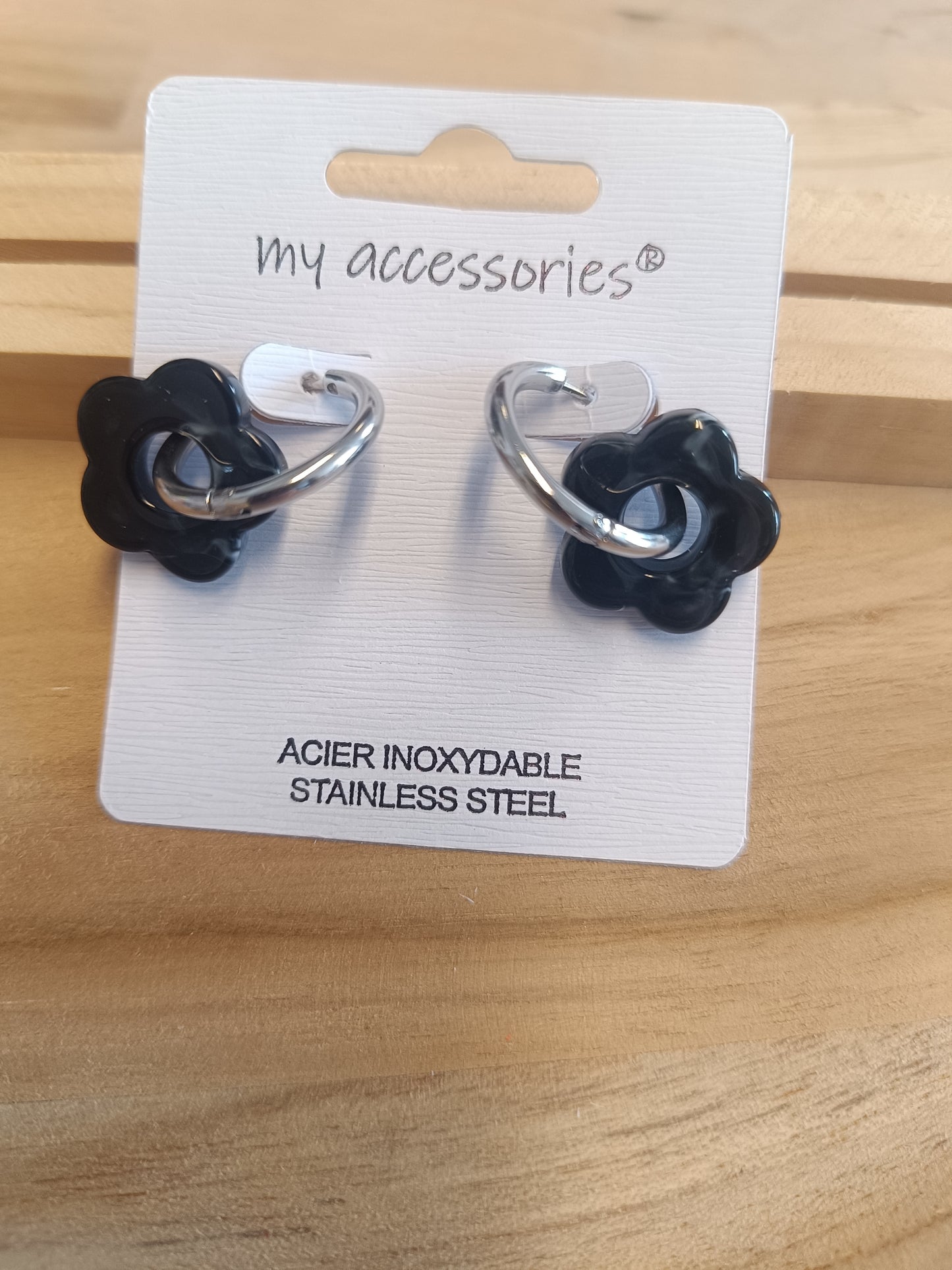 Boucles d'oreilles noir