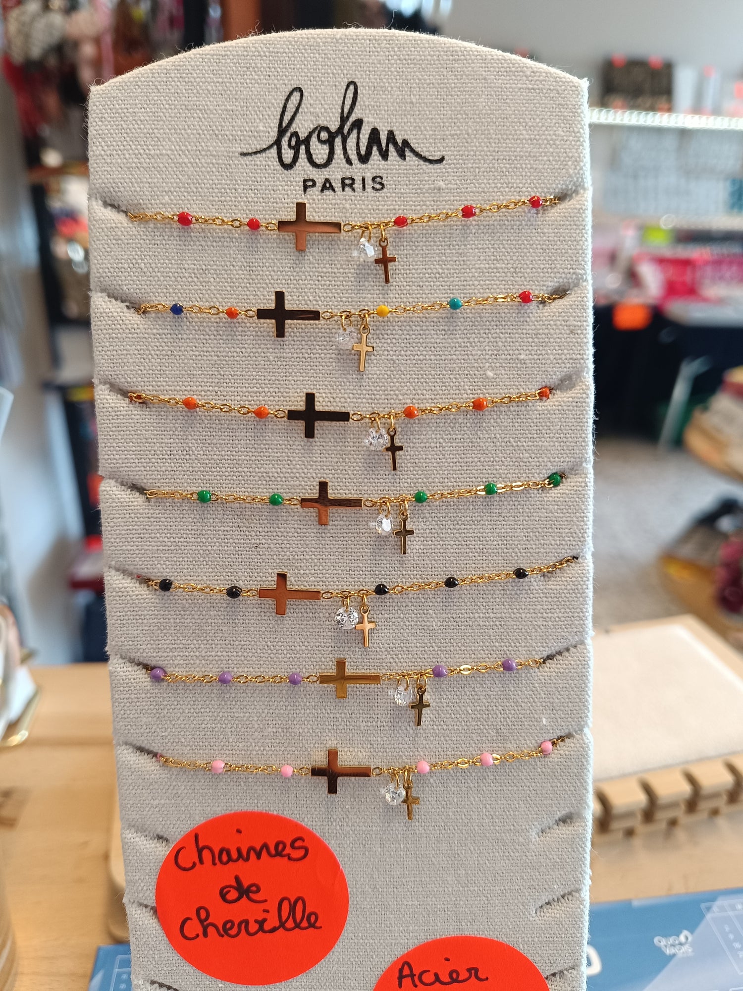 Chaine de cheville croix