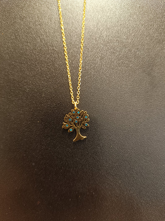 Arbre strass bleu