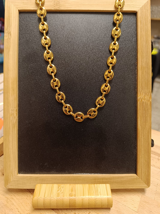 Chaine grain de café doré