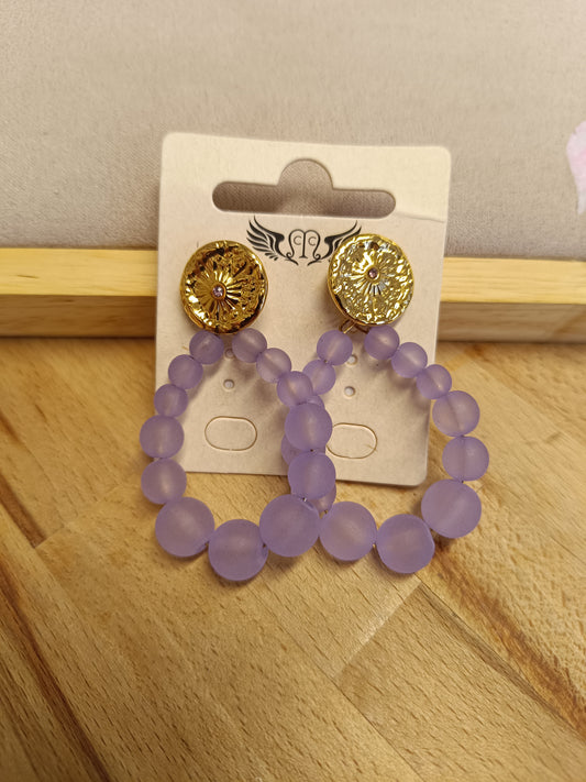Boucles d'oreilles violette