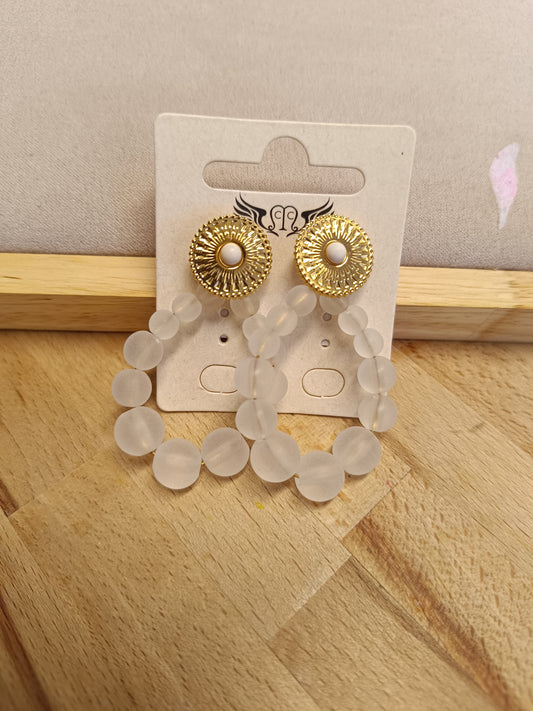 Boucles d'oreilles transparente