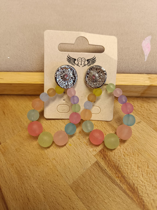 Boucles d'oreilles multicolore