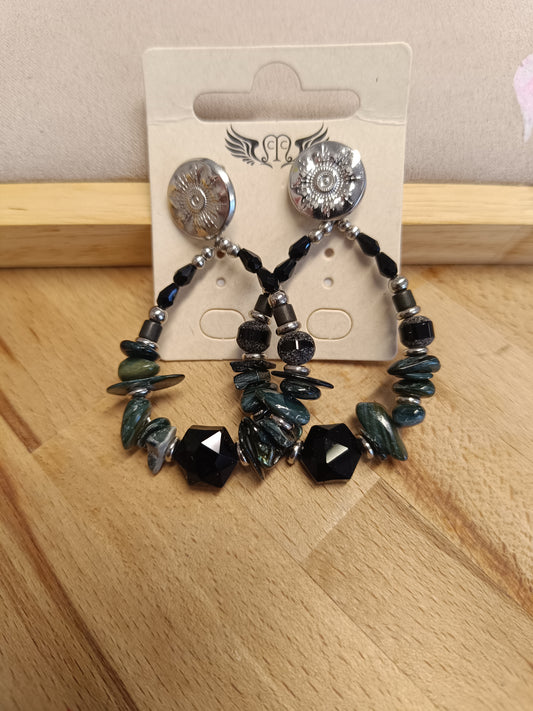 Boucles d'oreilles en noir