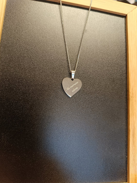 Collier " ma marraine adorée"