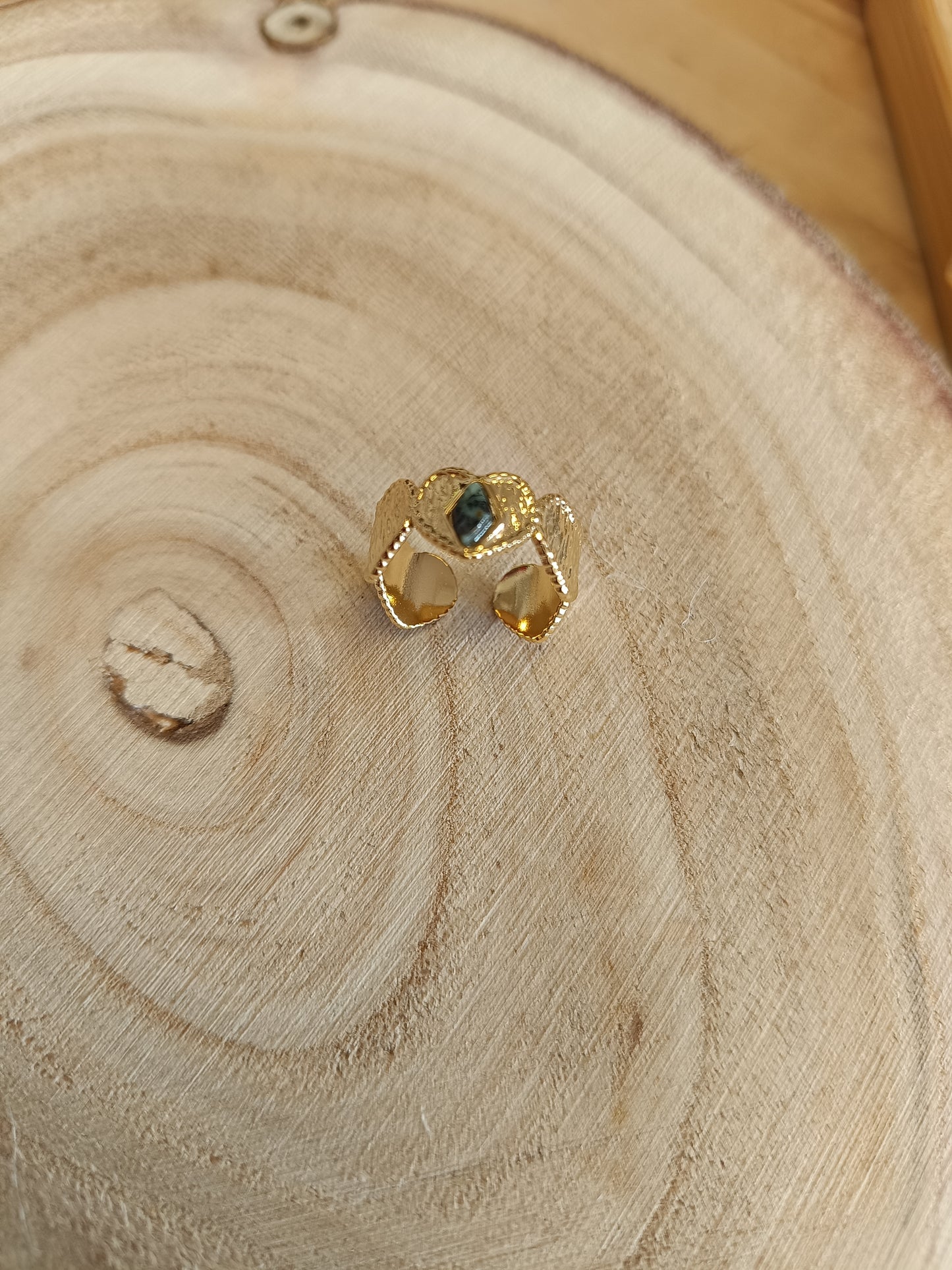 Bague coeur reglable
