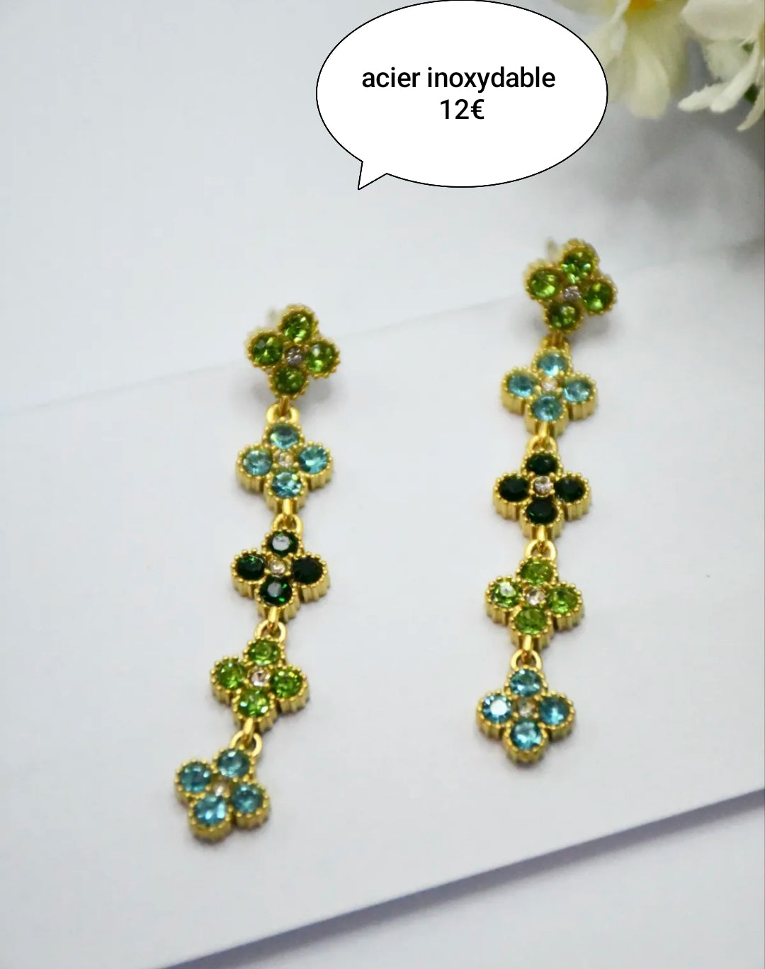 Boucles d'oreille multi trèfles