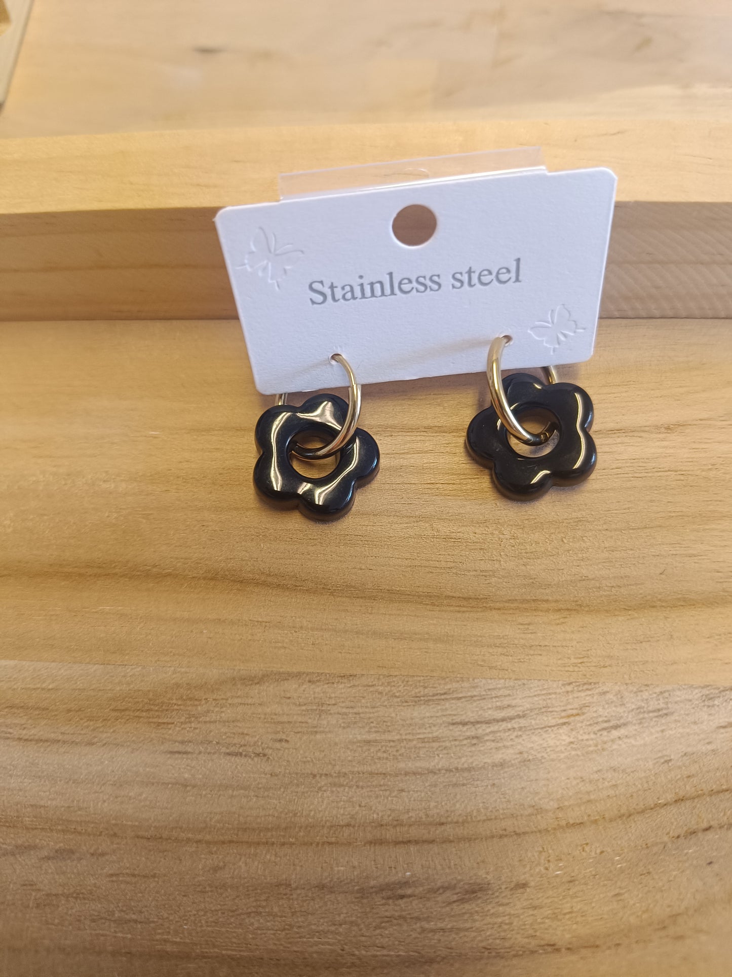 Boucles d'oreille noir