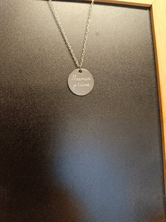 Collier rond maman je taime