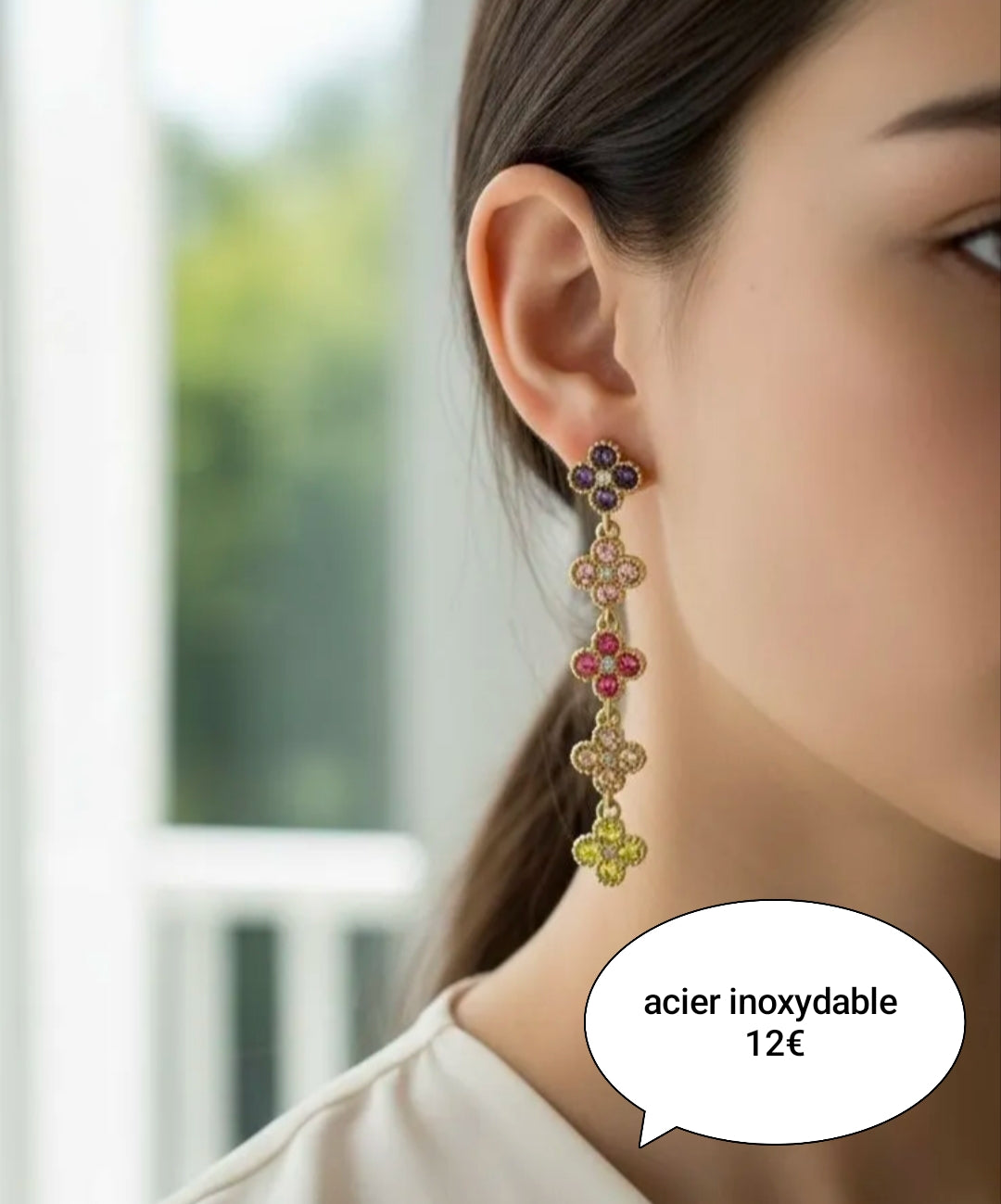 Boucles d'oreille multi trèfles