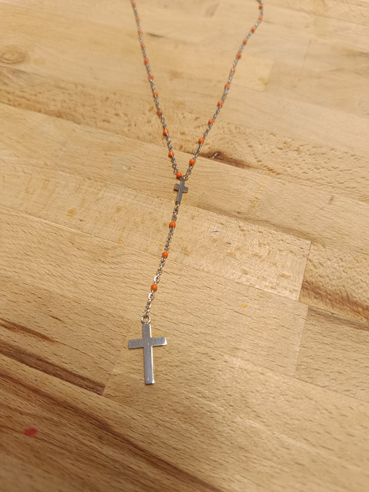 Argenté/ orange