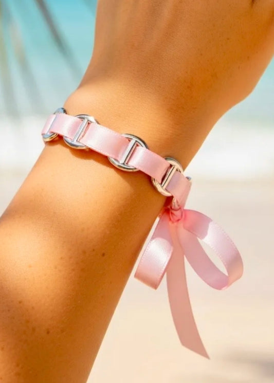 Jonc maille marine blush