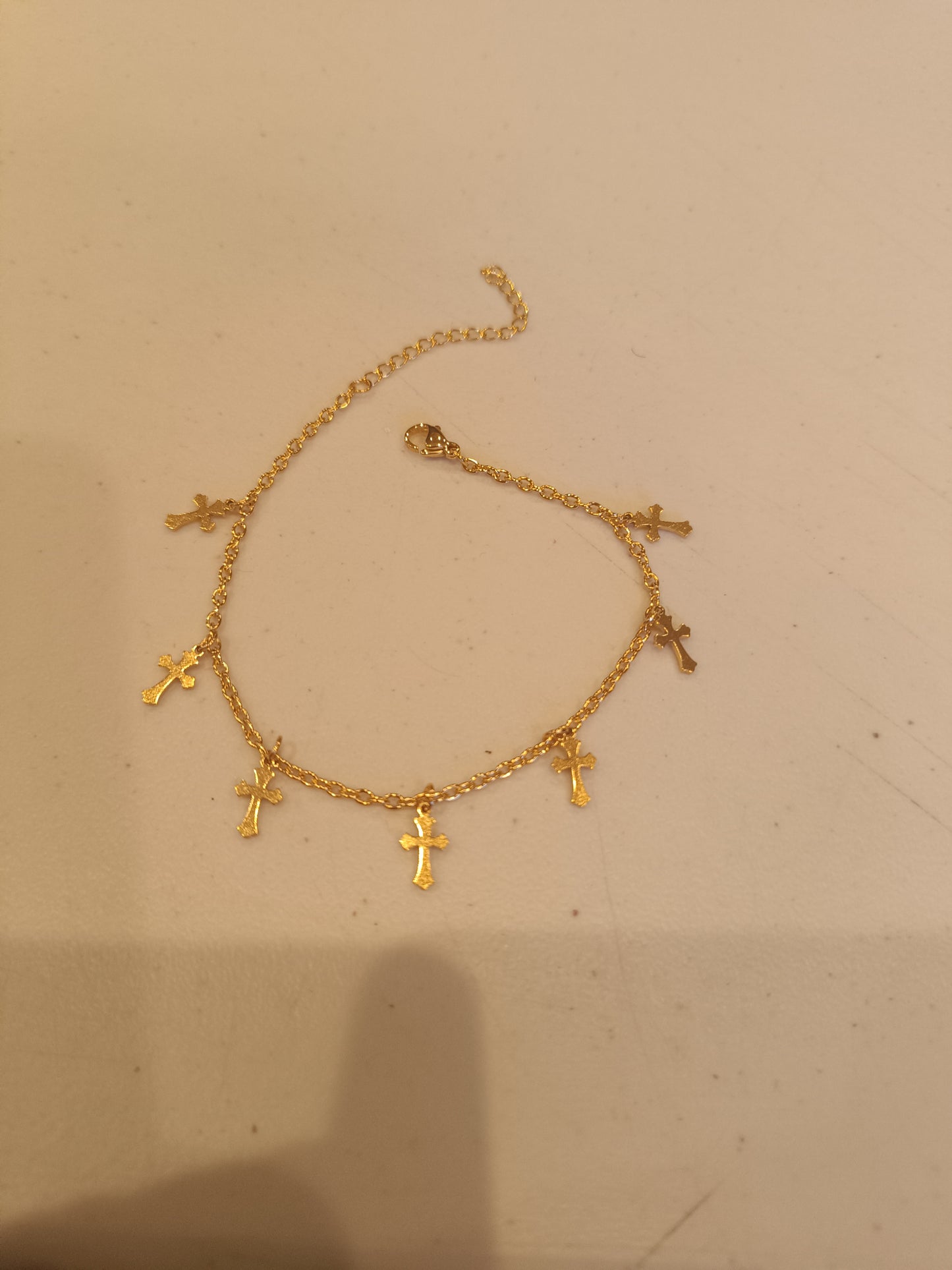 Chaine de cheville plusieurs croix