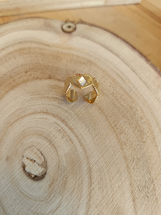 Bague coeur reglable