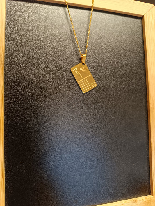 Collier carte postale je taime