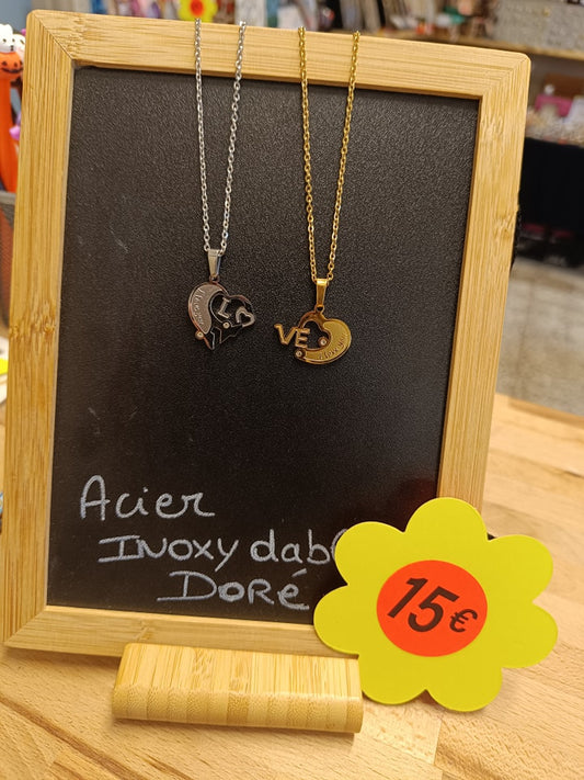 Bijoux demi coeur love