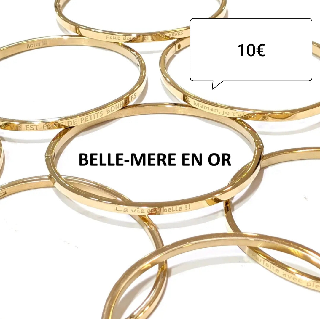 Jonc " belle mère en or"