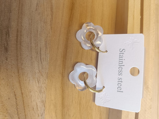 Boucles d'oreilles blanc