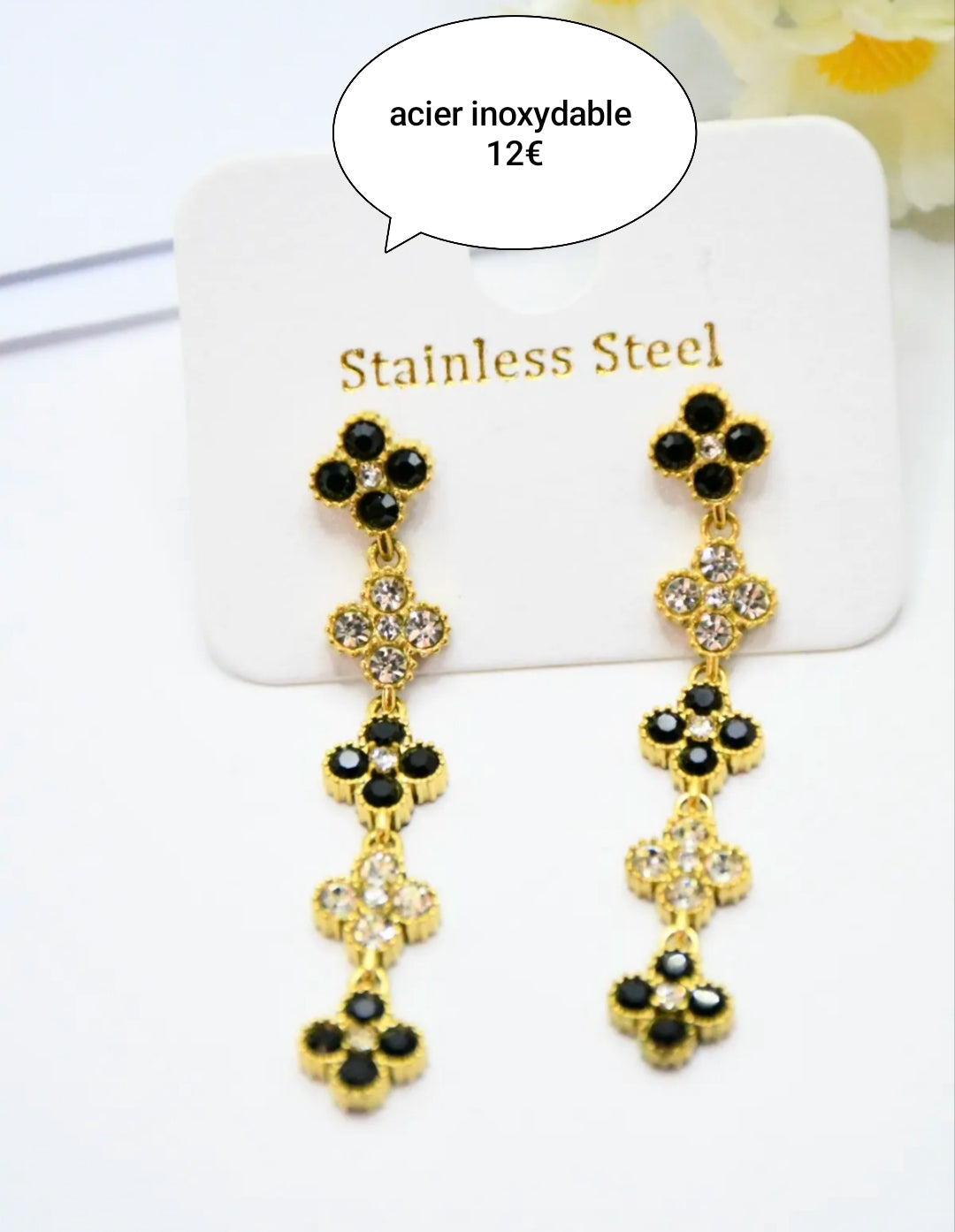 Boucles d'oreille multi trèfles