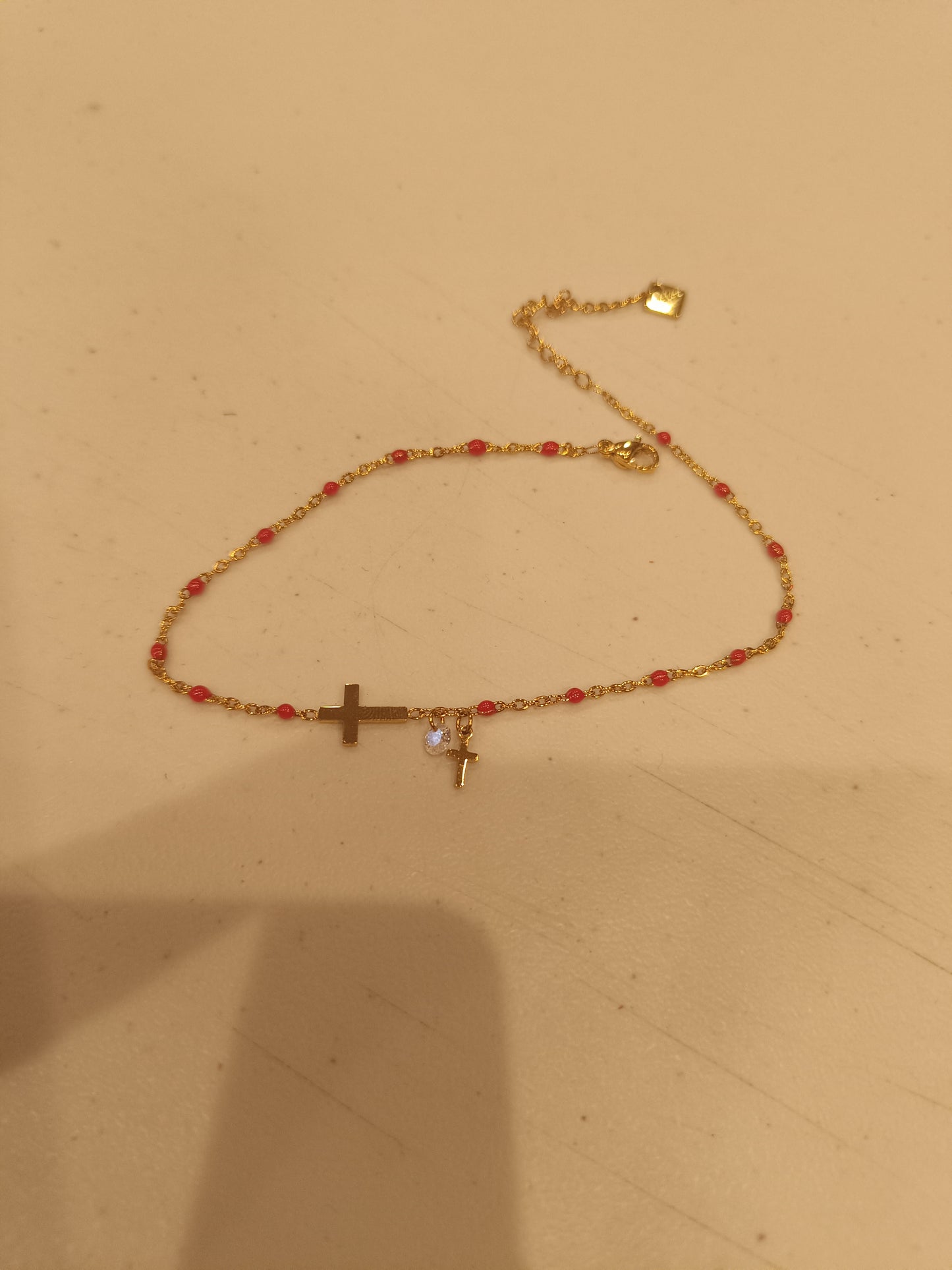 Chaine de cheville croix
