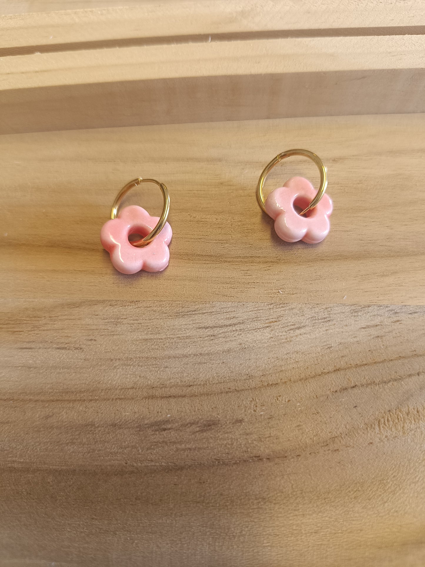Boucles d'oreilles rose