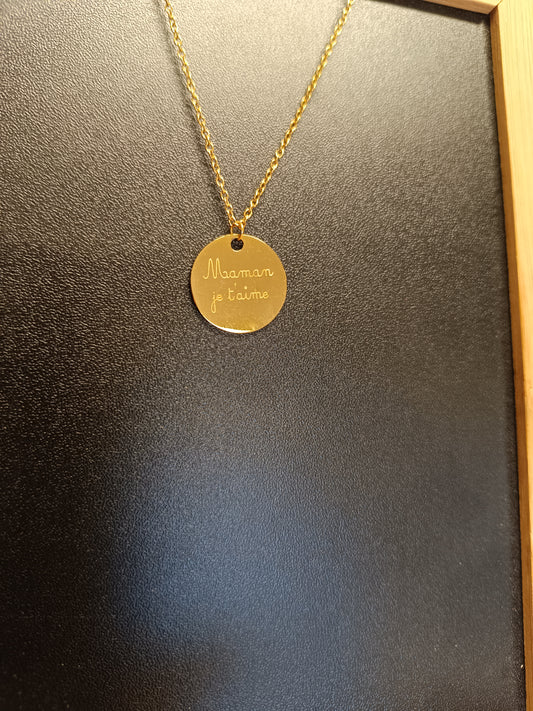 Collier rond maman je taime