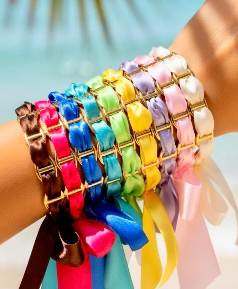 Joncs maille marine vert fluo