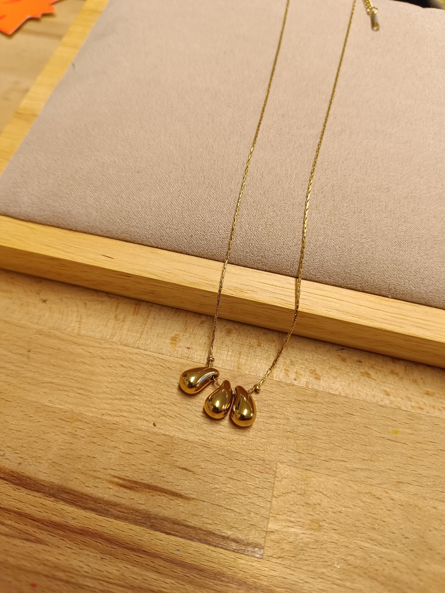 Collier 3 petites gouttes (1cm)